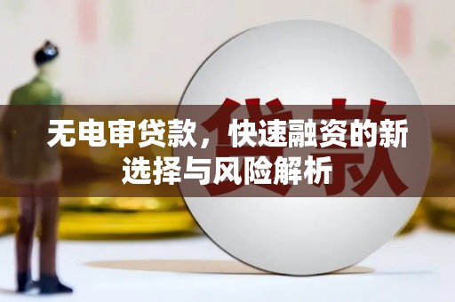 柳州无电审贷款，快速融资的新选择与风险解析