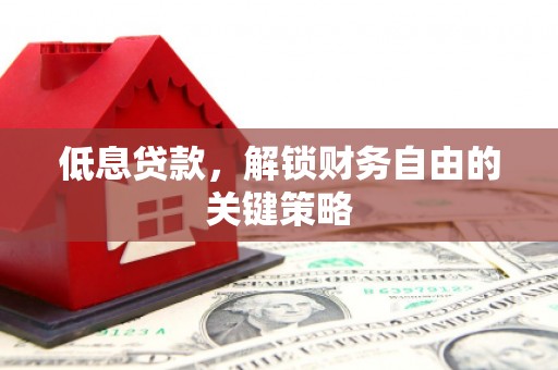 柳州低息贷款，解锁财务自由的关键策略