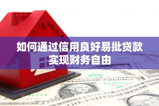 柳州如何通过信用良好易批贷款实现财务自由