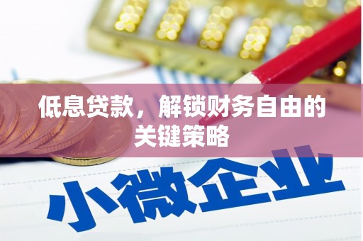柳州低息贷款，解锁财务自由的关键策略